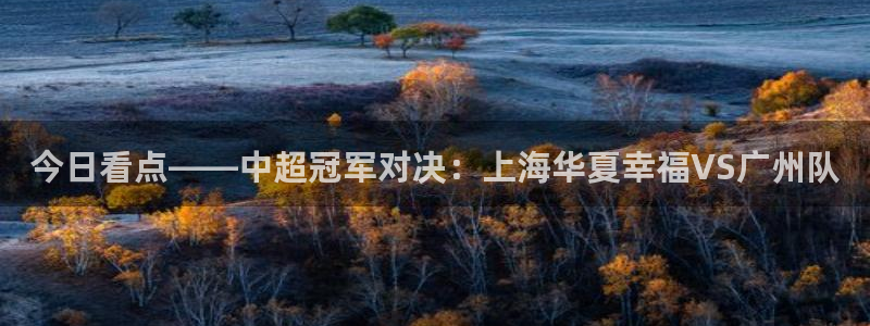 赏金国际电娱乐：今日看点——中超冠军对决：上海华夏幸福VS广州队